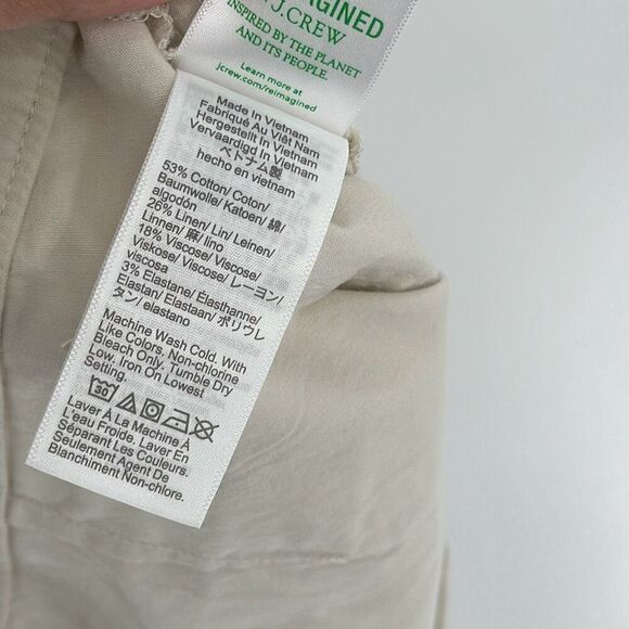 NWT J. Crew Factory Womens Ivory High-Rise Patch-Pocket Wide Leg Pants Size 32 - Picture 9 of 11